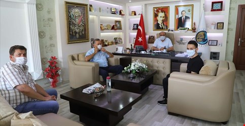15 TEMMUZ GAZİSİ ÖZCAN AYBEY BAŞKANIMIZI ZİYARETİ